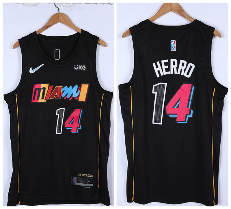 Men's Miami Heat #14 Tyler Herro Black Stitched Jersey Men's Miami Heat #14 Tyler Herro Black Stitched Jersey