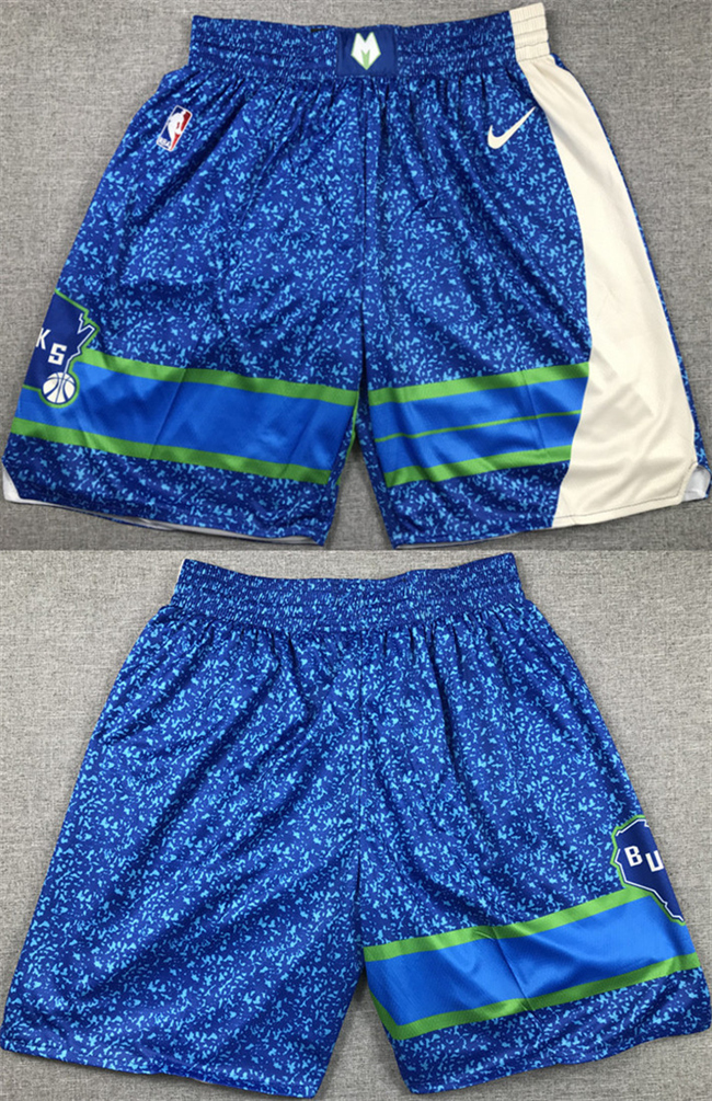 Men's Milwaukee Bucks White Shorts (Run Small) Men's Milwaukee Bucks White Shorts (Run Small)