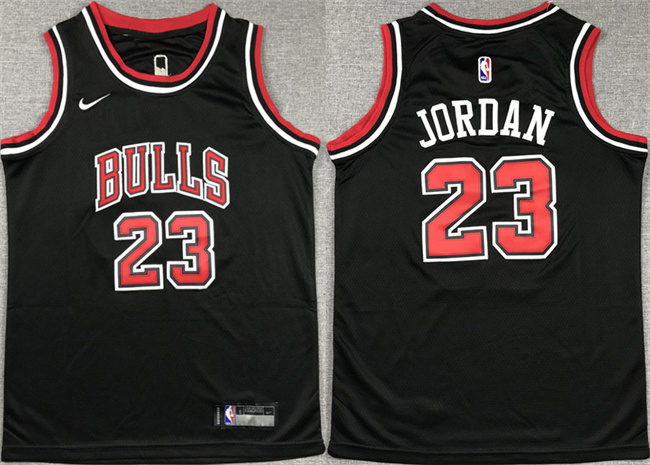 Youth Chicago Bulls #23 Michael Jordan Black Stitched Basketball Jersey