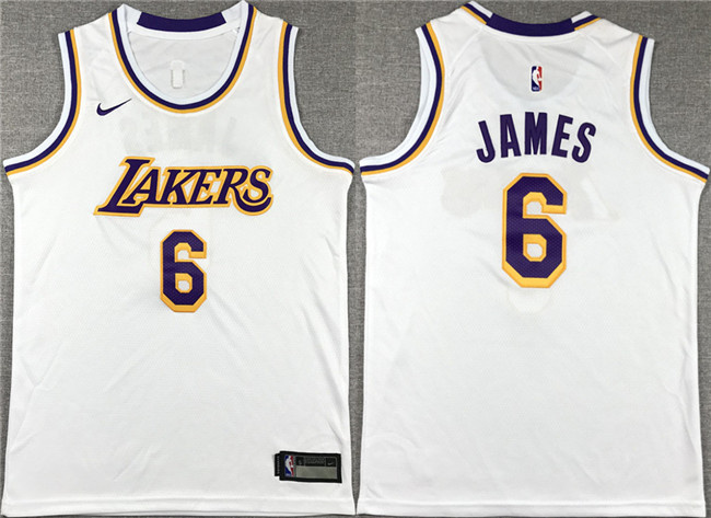 Youth Los Angeles Lakers #6 LeBron James White Stitched Basketball Jersey Youth Los Angeles Lakers #6 LeBron James White Stitched Basketball Jersey