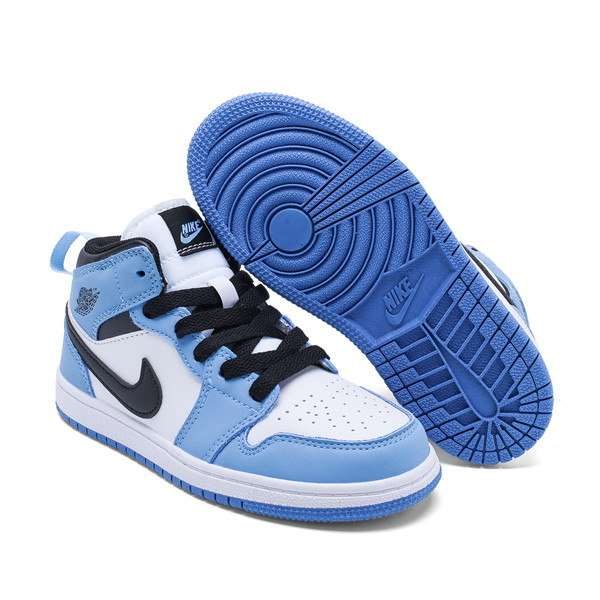 Youth Running Weapon Air Jordan 1 Blue/White Shoes 10017 Youth Running Weapon Air Jordan 1 Blue/White Shoes 10017