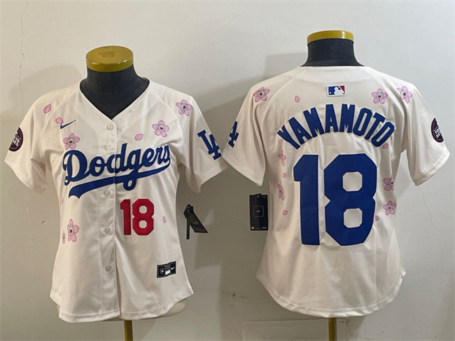 Youth Los Angeles Dodgers #18 Yoshinobu Yamamoto Cream 2025 Tokyo Series Limited Stitched Baseball Jersey Youth Los Angeles Dodgers #18 Yoshinobu Yamamoto Cream 2025 Tokyo Series Limited Stitched Baseball Jersey