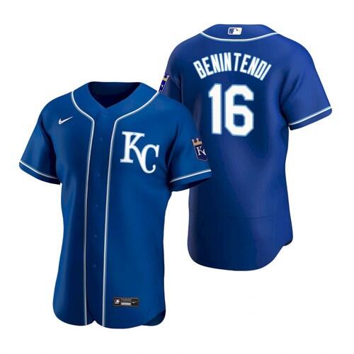 Men's Kansas City Royals #16 Andrew Benintendi Blue Flex Base Stitched Jersey Men's Kansas City Royals #16 Andrew Benintendi Blue Flex Base Stitched Jersey