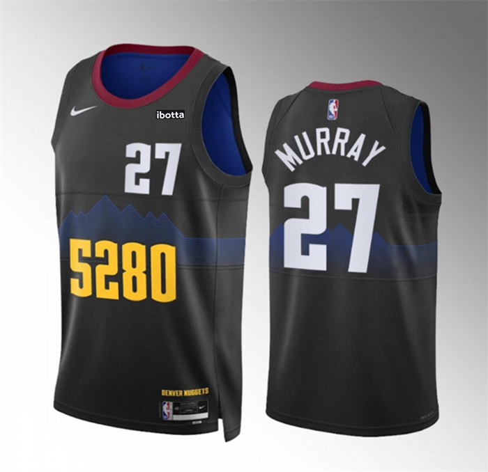 Men's Denver Nuggets #27 Jamal Murray Black 2023 City Edition Stitched Basketball Jersey Men's Denver Nuggets #27 Jamal Murray Black 2023 City Edition Stitched Basketball Jersey