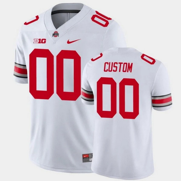 Men's Ohio State Buckeyes ACTIVE PLAYER Custom White College Stitched Jersey Men's Ohio State Buckeyes ACTIVE PLAYER Custom White College Stitched Jersey