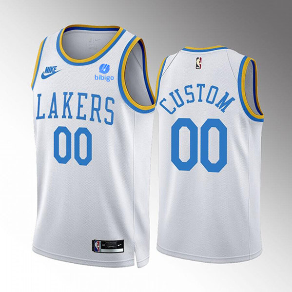 Youth Los Angeles Lakers Active Player Custom White Classic Edition Swingman Stitched Jersey Youth Los Angeles Lakers Active Player Custom White Classic Edition Swingman Stitched Jersey