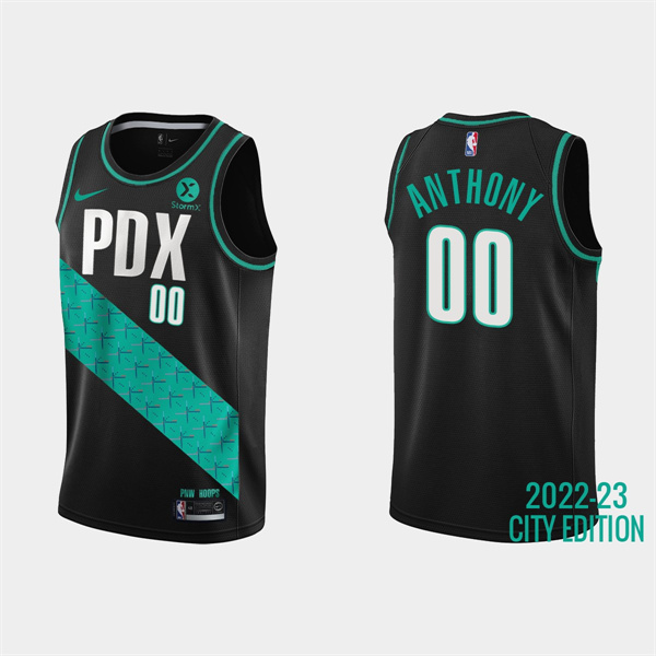 Youth Portland Trail Blazers Active Player Custom Black City Edition Swingman Stitched Jersey