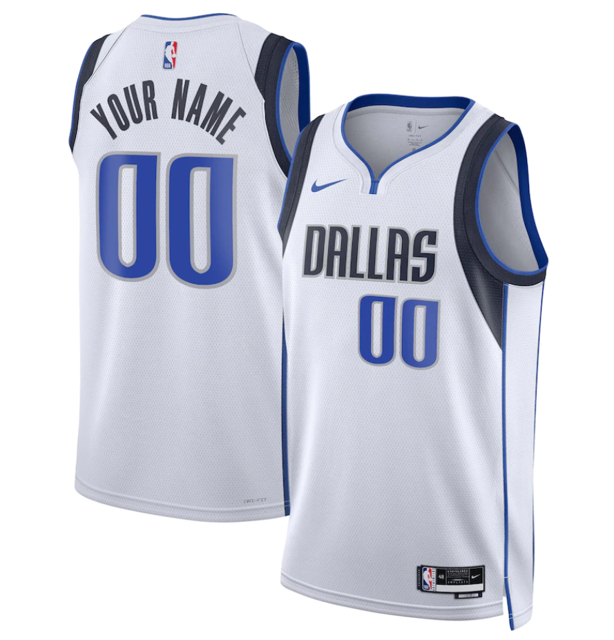 Youth Dallas Mavericks Active Player Custom White Stitched Jersey Youth Dallas Mavericks Active Player Custom White Stitched Jersey