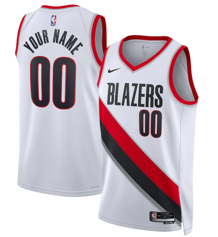 Youth Portland Trail Blazers Active Player Custom White Association Edition Swingman Stitched Jersey