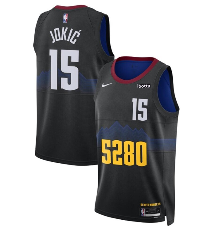 Men's Denver Nuggets #15 Nikola Jokic Black 2023 City Edition Stitched Basketball Jersey Men's Denver Nuggets #15 Nikola Jokic Black 2023 City Edition Stitched Basketball Jersey