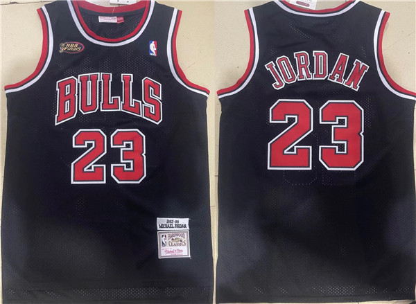 Men's Chicago Bulls #23 Michael Jordan Black 1997-98 Throwback Champions Stitched Jersey Men's Chicago Bulls #23 Michael Jordan Black 1997-98 Throwback Champions Stitched Jersey