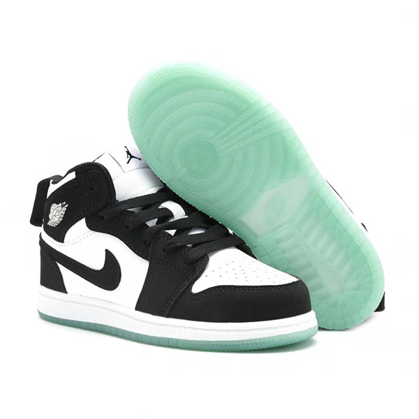 Youth Running Weapon Air Jordan 1 White/Black Shoes 10034 Youth Running Weapon Air Jordan 1 White/Black Shoes 10034