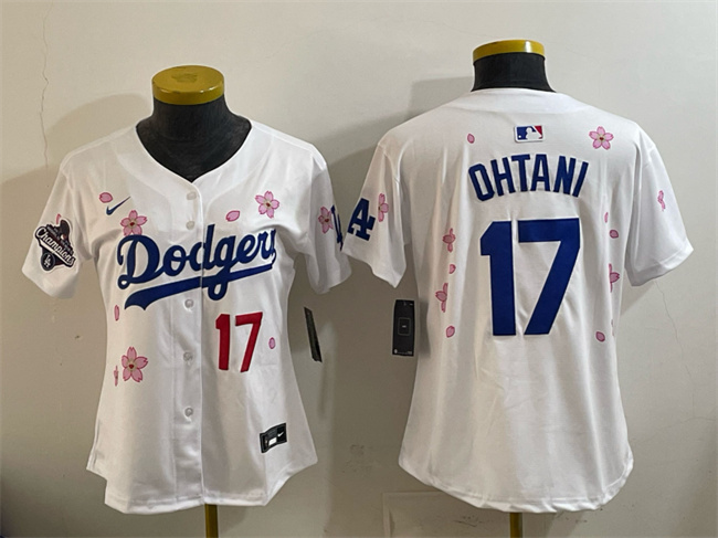 Youth Los Angeles Dodgers #17 Shohei Ohtani White 2025 World Series Champions Patch Tokyo Series Limited Stitched Baseball Jersey Youth Los Angeles Dodgers #17 Shohei Ohtani White 2025 World Series Champions Patch Tokyo Series Limited Stitched Baseball Jersey