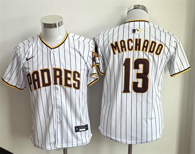 Youth San Diego Padres #13 Manny Machado White Home Limited Stitched Baseball Jersey Youth San Diego Padres #13 Manny Machado White Home Limited Stitched Baseball Jersey