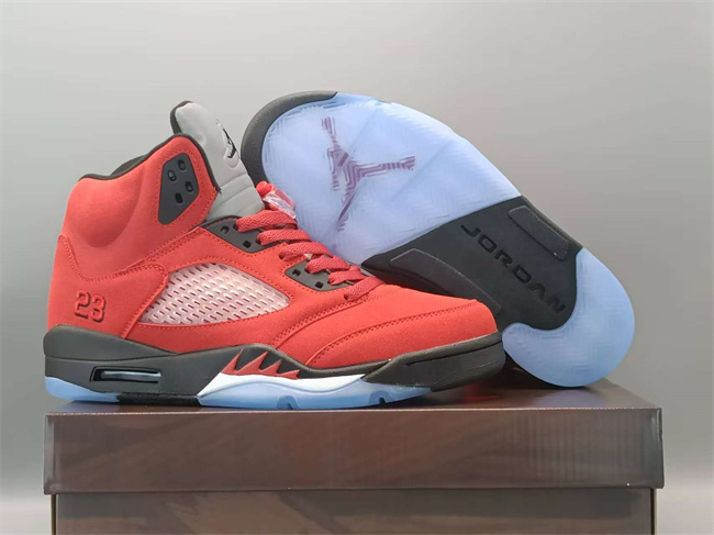 Women's Running Weapon Air Jordan 5 Red Shoes 024