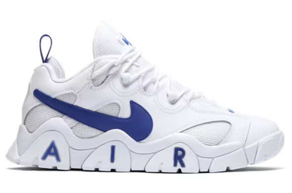 Men's Air Barrage Low White Shoes 0120