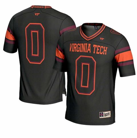 Men's GameDay Greats #0 Black Virginia Tech Hokies Football Jersey