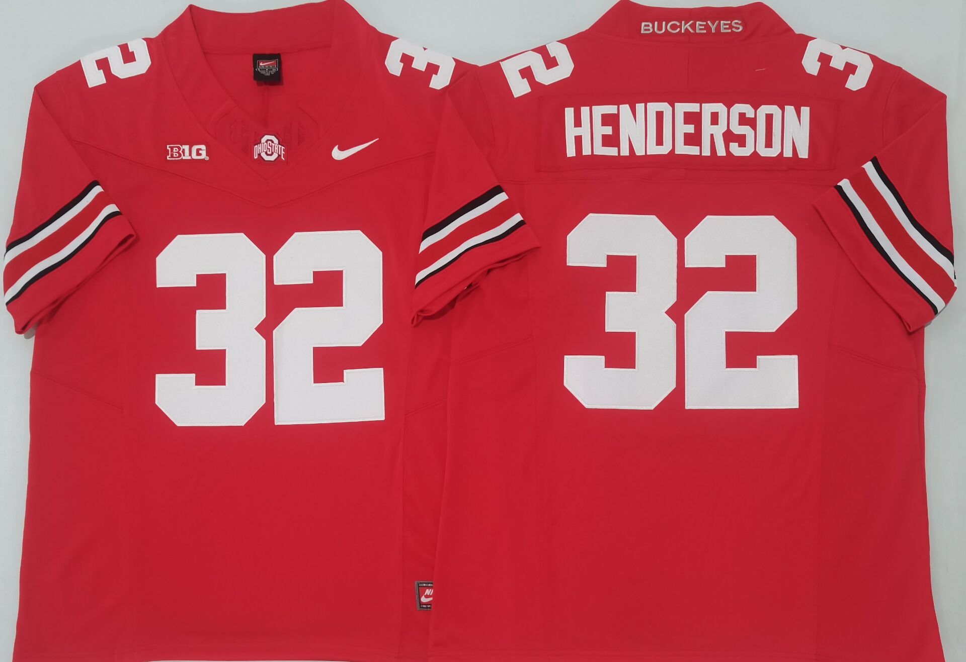 Men's Ohio State Buckeyes #32 TreVeyon Henderson Red 2025 F.U.S.E. Limited Stitched Jersey Men's Ohio State Buckeyes #32 TreVeyon Henderson Red 2025 F.U.S.E. Limited Stitched Jersey