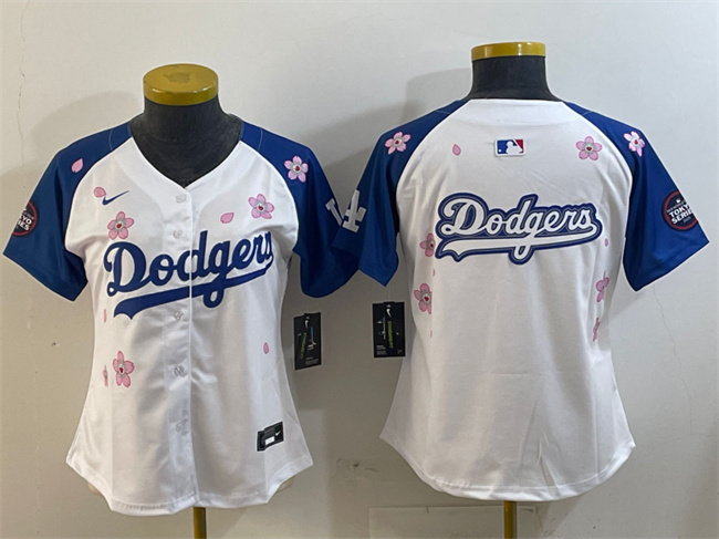 Youth Los Angeles Dodgers Team Big Logo White/Royal 2025 Tokyo Series Limited Stitched Baseball Jersey 001 Youth Los Angeles Dodgers Team Big Logo White/Royal 2025 Tokyo Series Limited Stitched Baseball Jersey 001