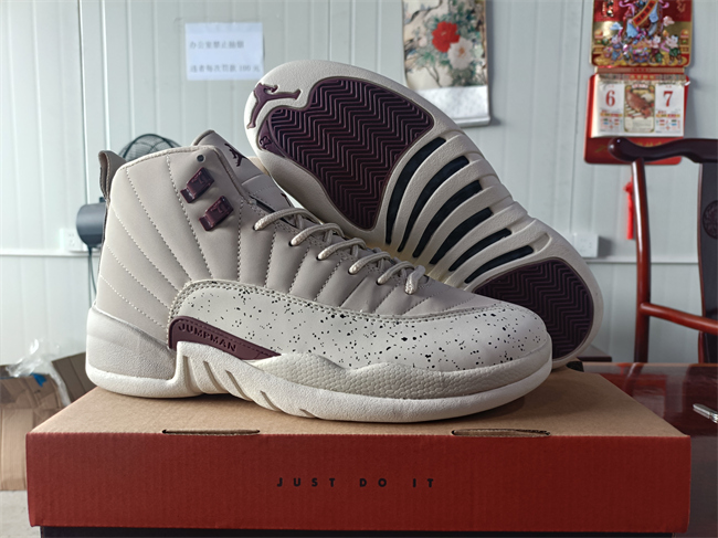 Women's Running weapon Air Jordan 12 White Shoes 011