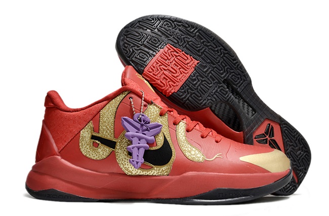 Women's Running Weapon Kobe 5 Red 'Year of the Mamba' Shoes 004