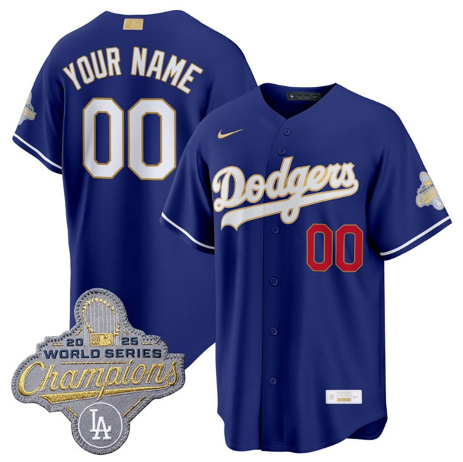 Youth Los Angeles Dodgers ACTIVE PLAYER Custom Royal 2026 Alternate Gold Collection Stadium Stitched Baseball Jersey Youth Los Angeles Dodgers ACTIVE PLAYER Custom Royal 2026 Alternate Gold Collection Stadium Stitched Baseball Jersey