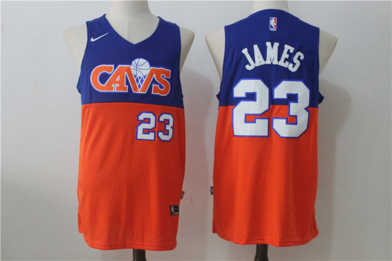 Men's Nike Cleveland Cavaliers #23 LeBron James Blue/Orange Nike Stitched NBA Jersey Men's Nike Cleveland Cavaliers #23 LeBron James Blue/Orange Nike Stitched NBA Jersey