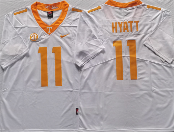 Tennessee Volunteers #11 HYATT White Stitched Jersey Tennessee Volunteers #11 HYATT White Stitched Jersey
