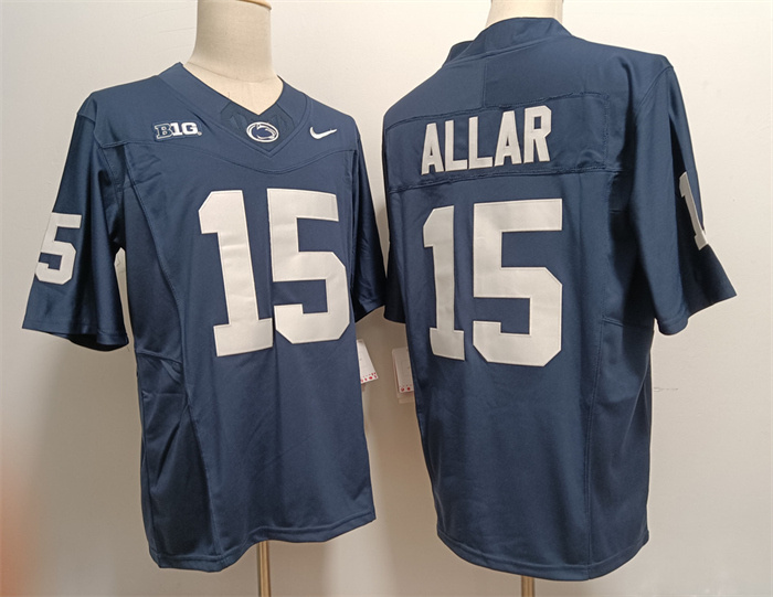 Men's Penn State Nittany Lions #15 Drew Allar Navy Stitched Jersey Men's Penn State Nittany Lions #15 Drew Allar Navy Stitched Jersey