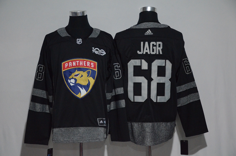 Florida Panthers #68 Jaromir Jagr Black Men's 1917-2017 100th Anniversary Stitched NHL Jersey Florida Panthers #68 Jaromir Jagr Black Men's 1917-2017 100th Anniversary Stitched NHL Jersey