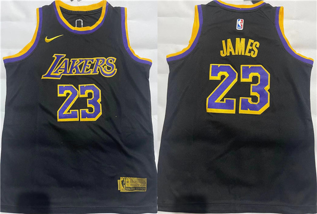 Youth Los Angeles Lakers #23 LeBron James Black Stitched Basketball Jersey Youth Los Angeles Lakers #23 LeBron James Black Stitched Basketball Jersey