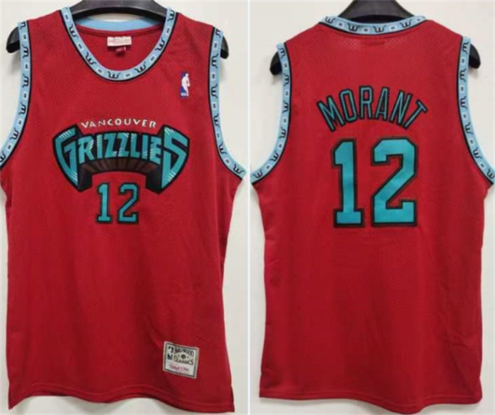 Men's Memphis Grizzlies #12 Ja Morant Red Stitched Jersey Men's Memphis Grizzlies #12 Ja Morant Red Stitched Jersey