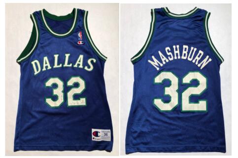Men's Dallas Mavericks #32 Jamal Mashburn Champion Basketball Stitched Jersey Men's Dallas Mavericks #32 Jamal Mashburn Champion Basketball Stitched Jersey