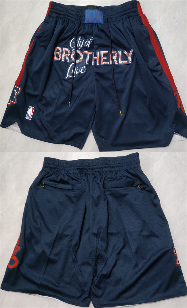 Men's Philadelphia 76ers Navy City Edition Shorts (Run Small) Men's Philadelphia 76ers Navy City Edition Shorts (Run Small)