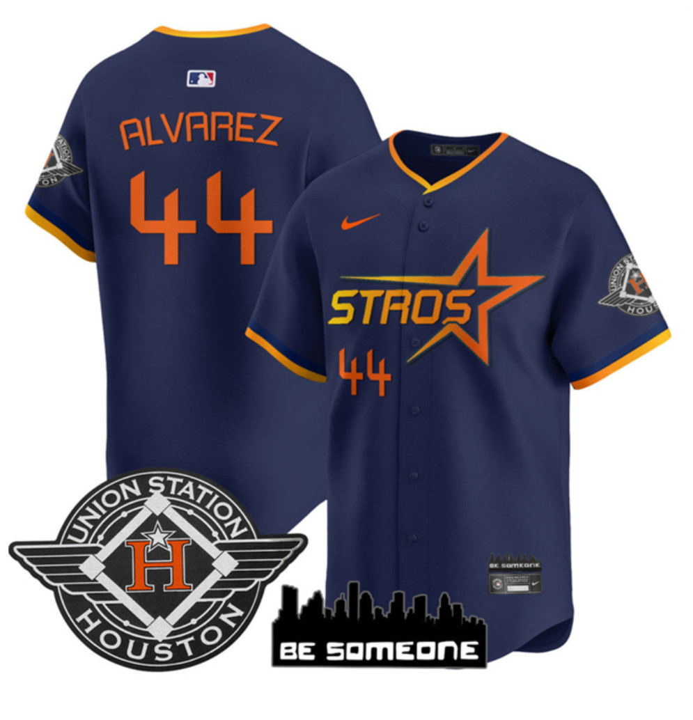 Men's Houston Astros #44 Yordan Alvarez Navy 2025 City Connect Limited Stitched Baseball Jersey Men's Houston Astros #44 Yordan Alvarez Navy 2025 City Connect Limited Stitched Baseball Jersey