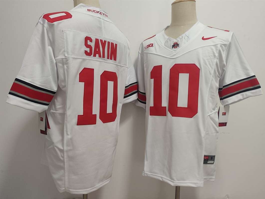 Men's Ohio State Buckeyes #10 Julian Sayin White 2025 F.U.S.E. Limited Stitched Jersey