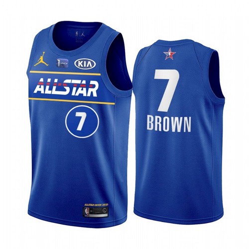 Men's 2021 All-Star Celtics #7 Jaylen Brown Blue Eastern Conference Stitched NBA Jersey Men's 2021 All-Star Celtics #7 Jaylen Brown Blue Eastern Conference Stitched NBA Jersey