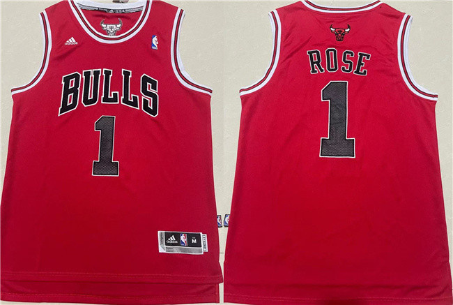 Men's Chicago Bulls #1 Derrick Rose Red Stitched Basketball Jersey Men's Chicago Bulls #1 Derrick Rose Red Stitched Basketball Jersey