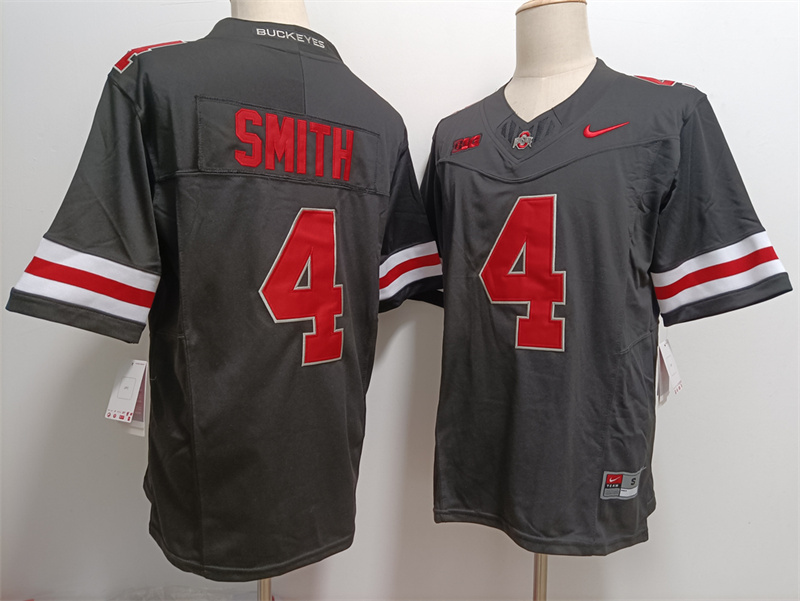 Men's Ohio State Buckeyes #4 Jeremiah Smith Black F.U.S.E. Limited Stitched Jersey Men's Ohio State Buckeyes #4 Jeremiah Smith Black F.U.S.E. Limited Stitched Jersey