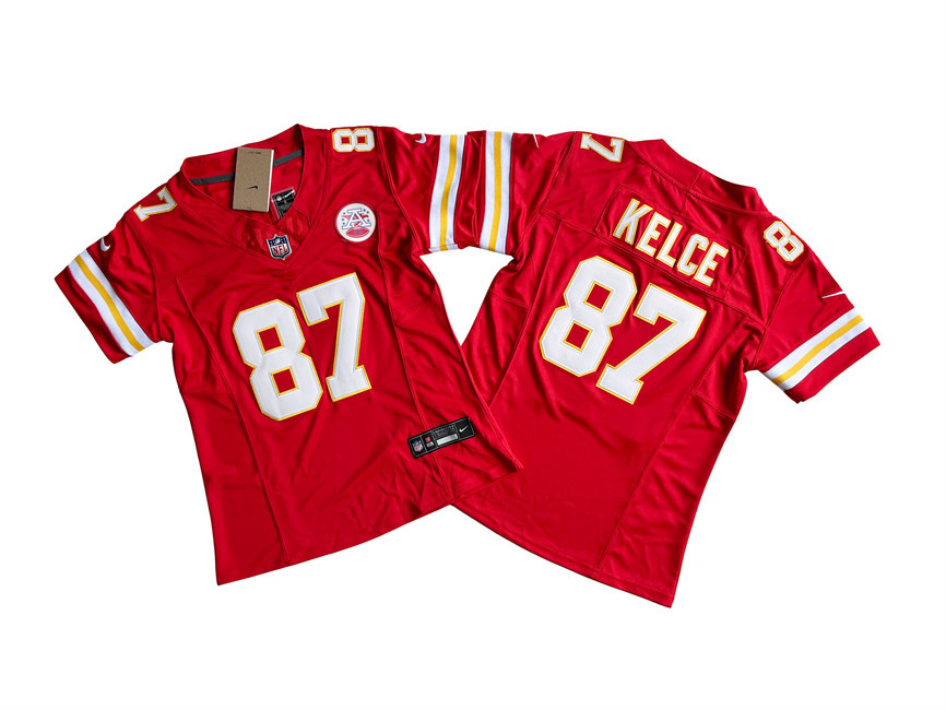Women's Kansas City Chiefs #87 Travis Kelce Red 2023 F.U.S.E. Vapor Untouchable Limited Stitched Jersey(Run Small) Women's Kansas City Chiefs #87 Travis Kelce Red 2023 F.U.S.E. Vapor Untouchable Limited Stitched Jersey(Run Small)