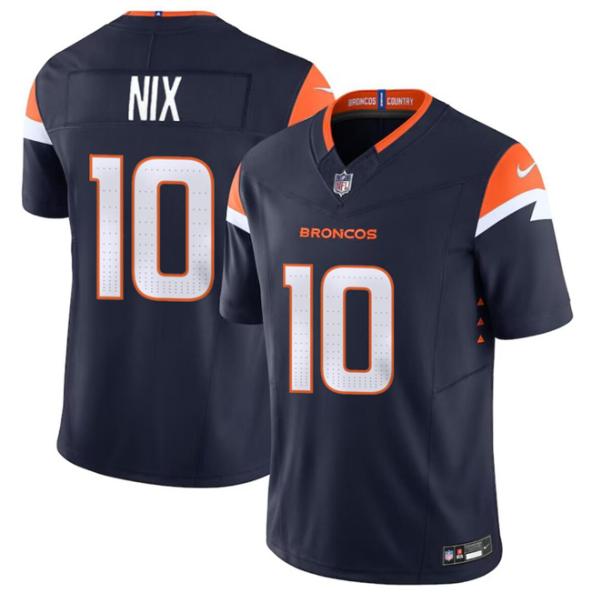 Youth Denver Broncos #10 Bo Nix Navy 2024 Draft F.U.S.E Alternate Vapor Untouchable Limited Stitched Jersey Youth Denver Broncos #10 Bo Nix Navy 2024 Draft F.U.S.E Alternate Vapor Untouchable Limited Stitched Jersey