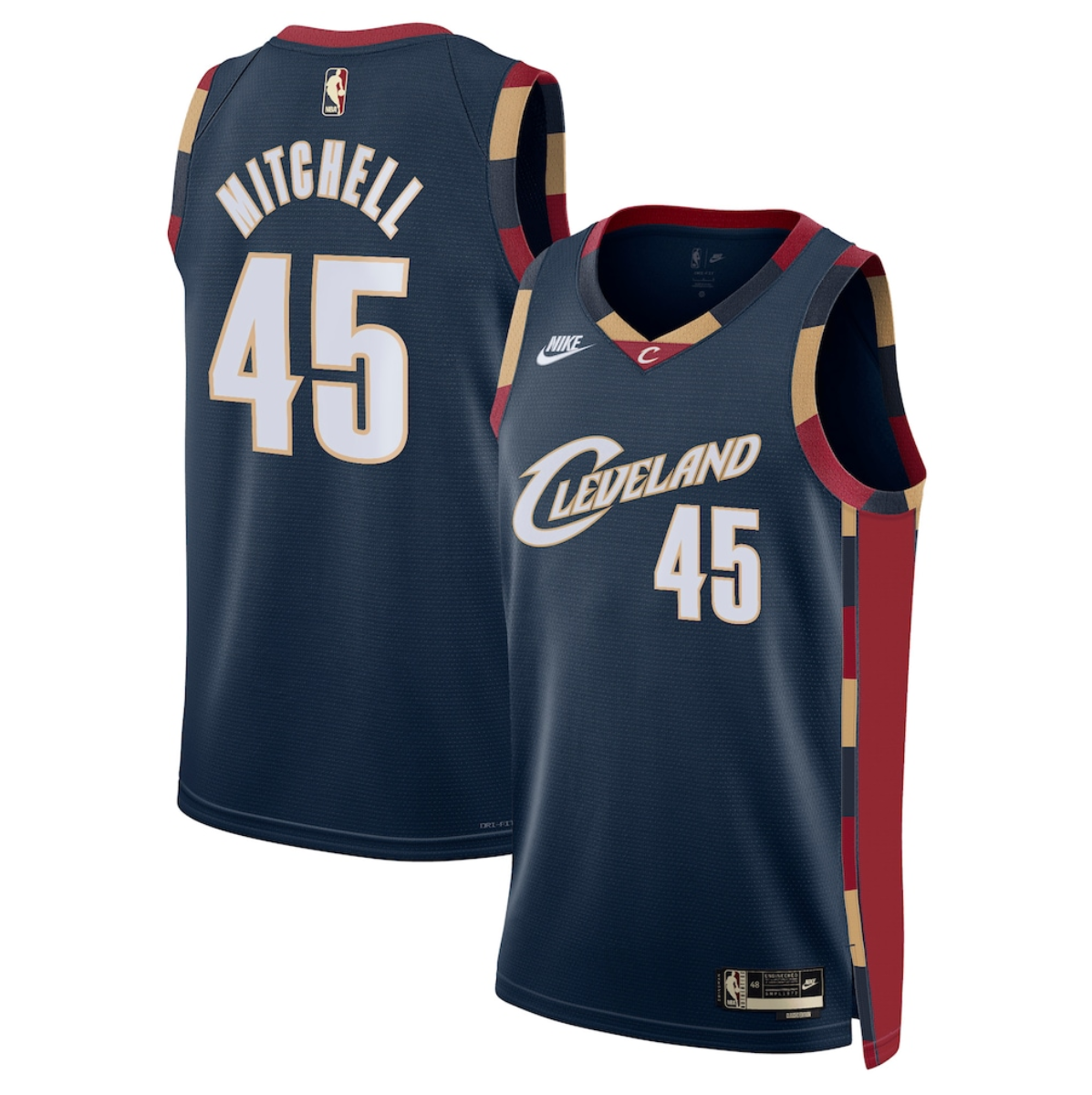 Men's Cleveland Cavaliers #45 Donovan Mitchell Donovan Mitchell Navy 2025 Classic Edition Stitched Jersey Men's Cleveland Cavaliers #45 Donovan Mitchell Donovan Mitchell Navy 2025 Classic Edition Stitched Jersey