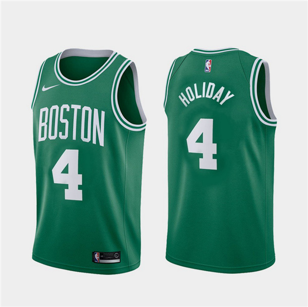Men's Boston Celtics #4 Jrue Holiday Green 2023 Icon Edition Stitched Basketball Jersey Men's Boston Celtics #4 Jrue Holiday Green 2023 Icon Edition Stitched Basketball Jersey