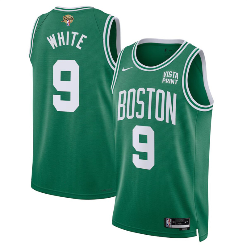 Men's Boston Celtics #9 Derrick White Kelly Green 2024 Finals Icon Edition Stitched Basketball Jersey Men's Boston Celtics #9 Derrick White Kelly Green 2024 Finals Icon Edition Stitched Basketball Jersey