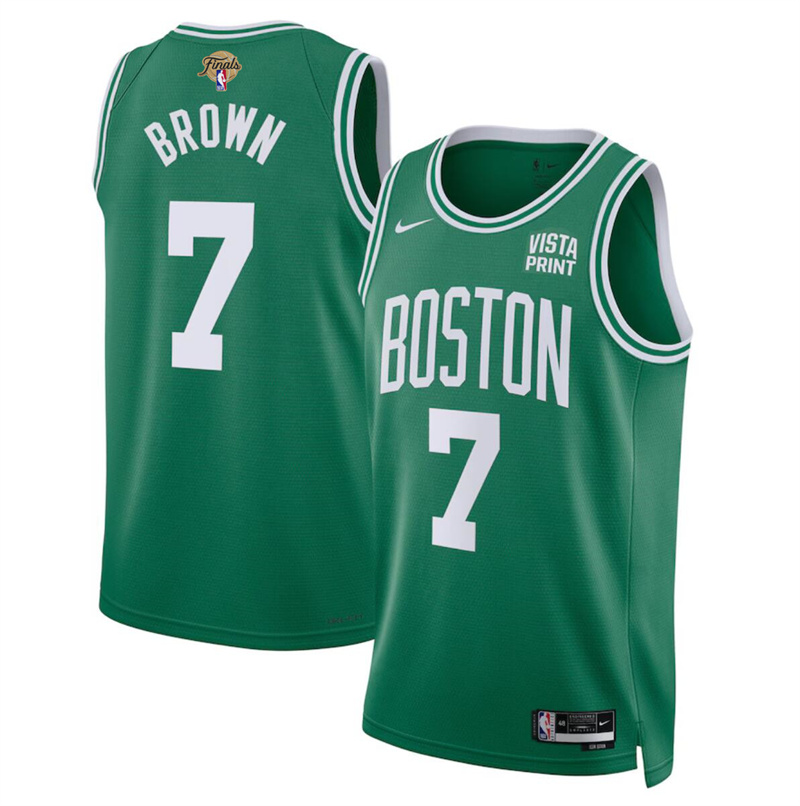 Men's Boston Celtics #7 Jaylen Brown Kelly Green 2024 Finals Icon Edition Stitched Basketball Jersey Men's Boston Celtics #7 Jaylen Brown Kelly Green 2024 Finals Icon Edition Stitched Basketball Jersey