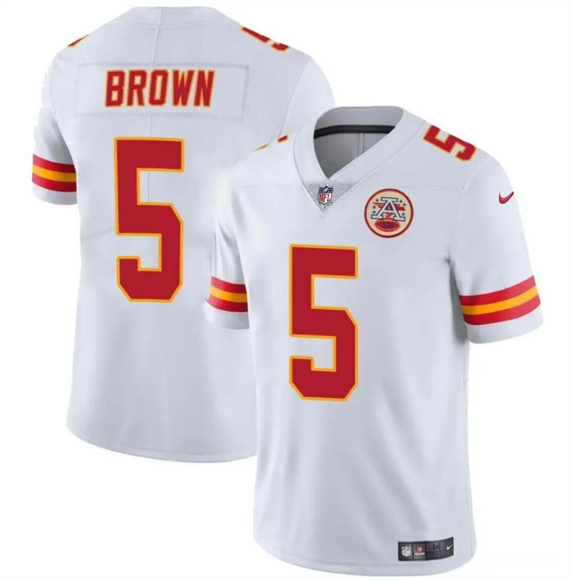 Youth Kansas City Chiefs #5 Hollywood Brown White Vapor Untouchable Limited Stitched Football Jersey Youth Kansas City Chiefs #5 Hollywood Brown White Vapor Untouchable Limited Stitched Football Jersey