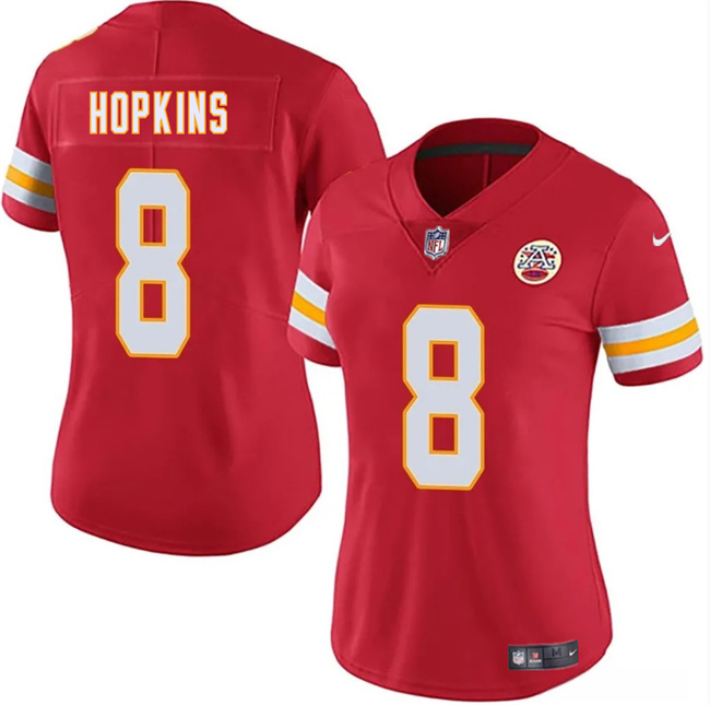 Women's Kansas City Chiefs #8 DeAndre Hopkins Red Vapor Untouchable Limited Stitched Jersey(Run Small) Women's Kansas City Chiefs #8 DeAndre Hopkins Red Vapor Untouchable Limited Stitched Jersey(Run Small)