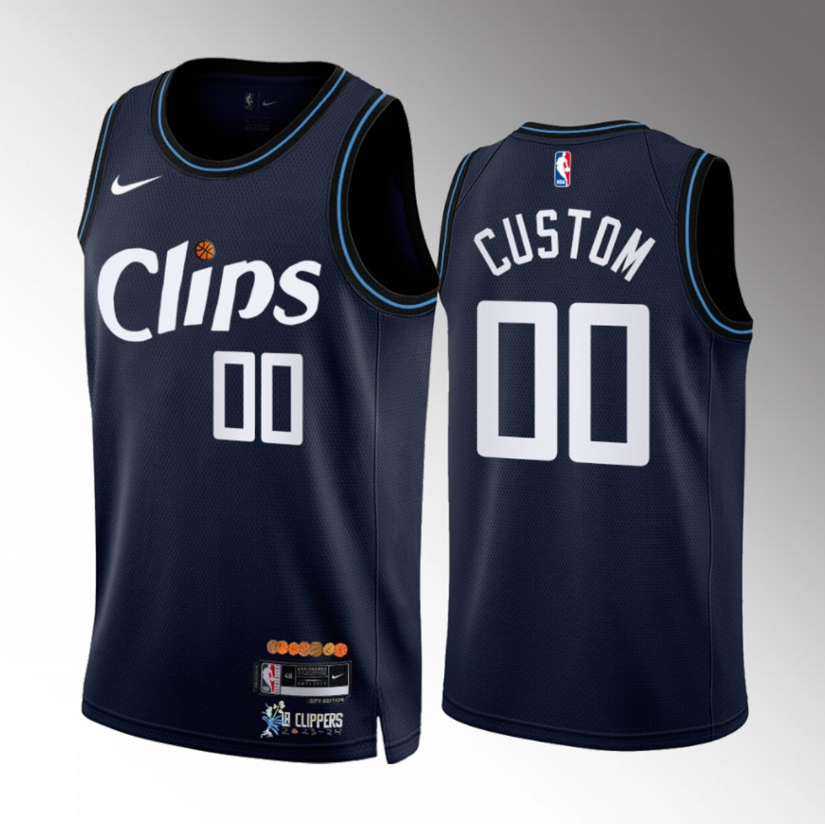 Men's Los Angeles Clippers Active Player Custom Navy 2023/24 City Edition Stitched Jersey Men's Los Angeles Clippers Active Player Custom Navy 2023/24 City Edition Stitched Jersey