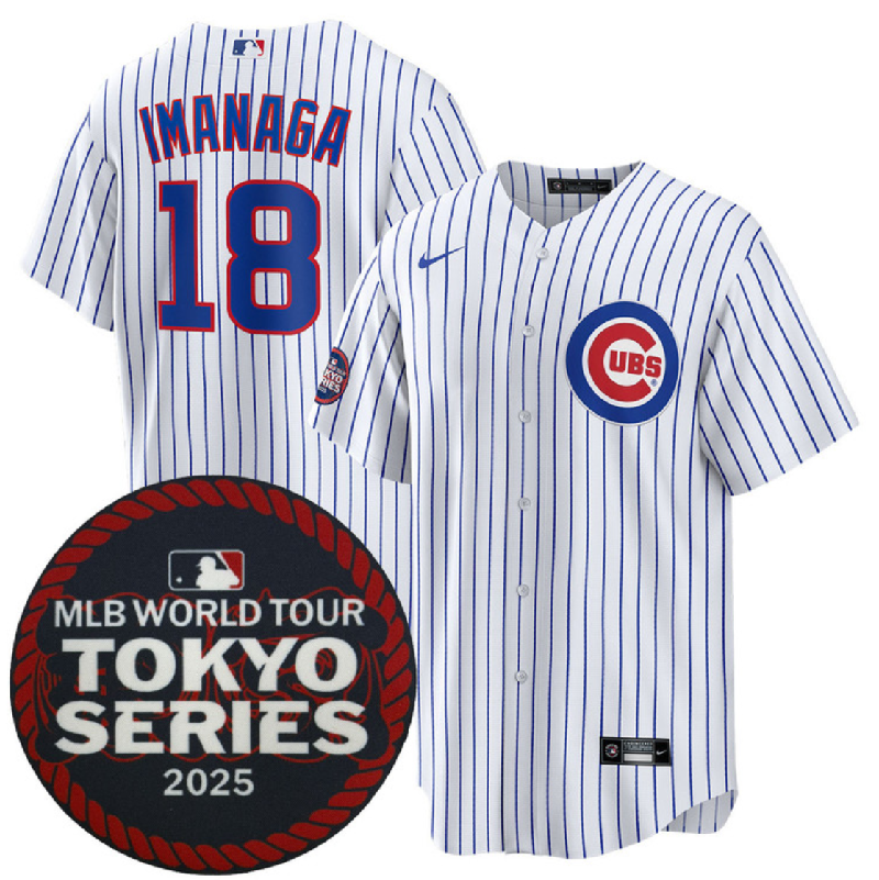 Men's Chicago Cubs #18 Shōta Imanaga White 2025 World Tour: Tokyo Series Home Stitched Baseball Jersey Men's Chicago Cubs #18 Shōta Imanaga White 2025 World Tour: Tokyo Series Home Stitched Baseball Jersey