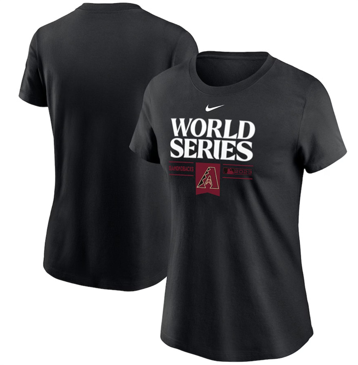 Women's Arizona Diamondbacks Heather Charcoal 2023 National League Champions Locker Room V-Neck T-Shirt(Run Small)